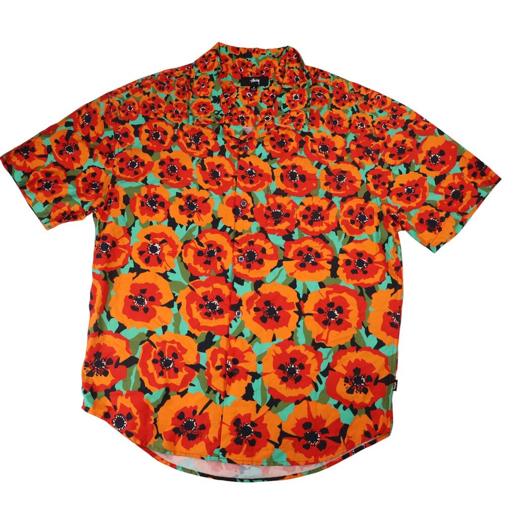 Stussy Poppy Floral AOP Button Up Shirt